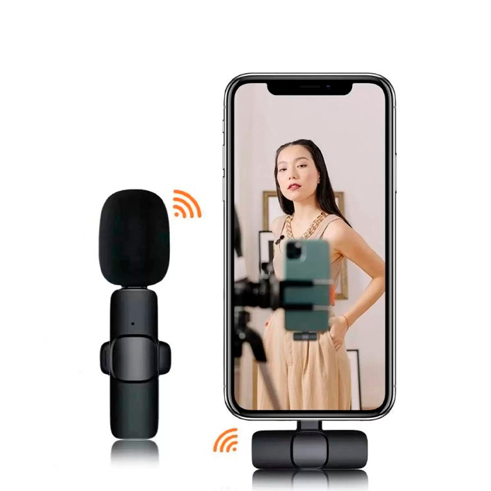 Microfone Sem Fio Wireless Lapela Lightning p/ Iphone - F1 Truedata